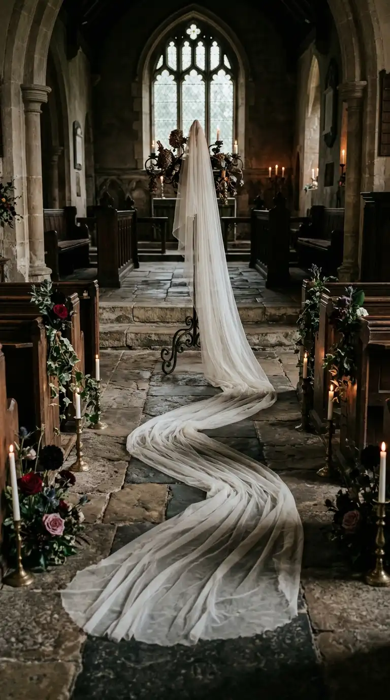 Dramatic Cathedral Veil Styling