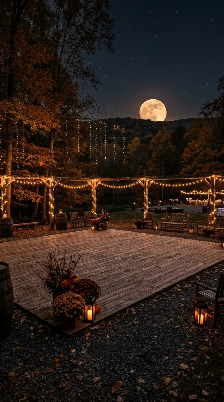 Dramatic Moonlit Outdoor Reception