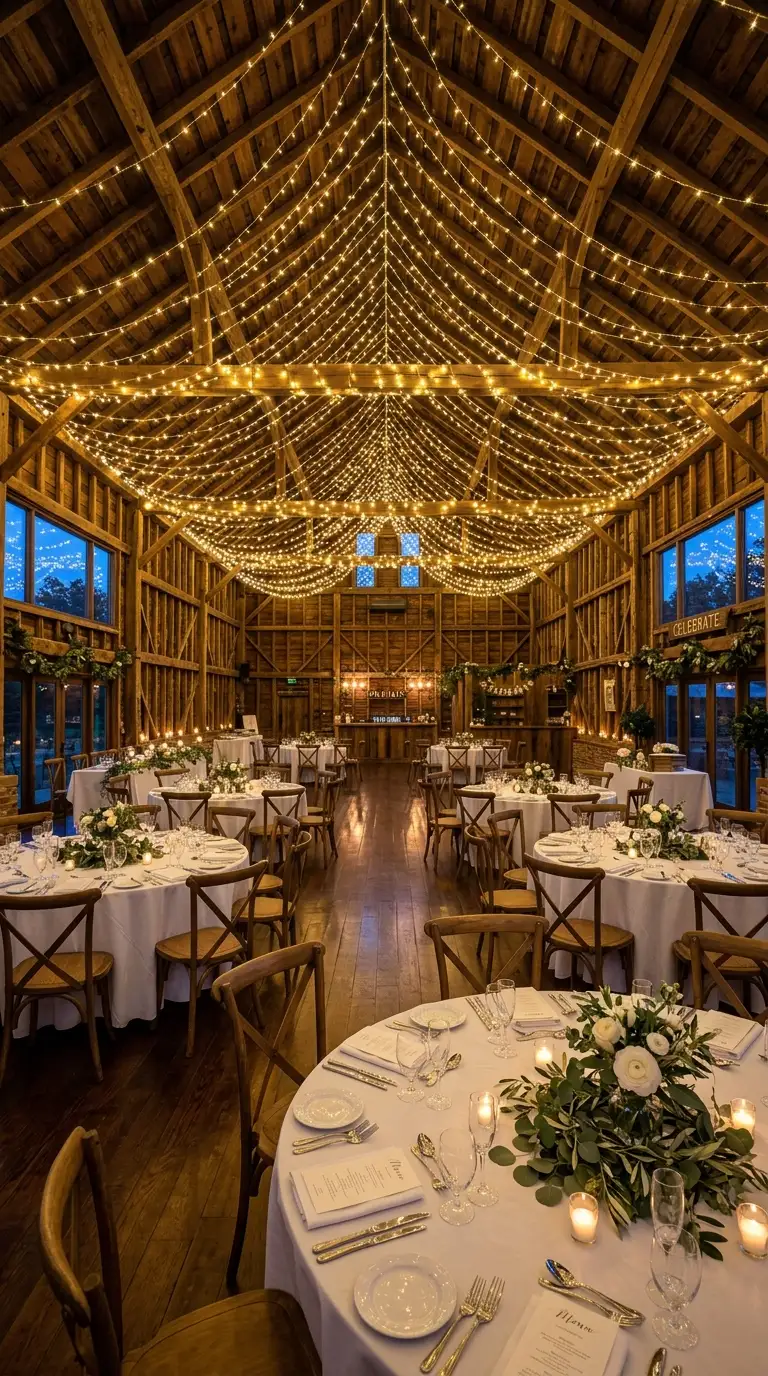 Draped Ceiling Fairy Lights