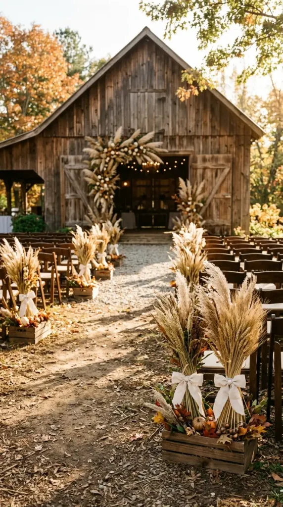 dried wheat aisle arrangements