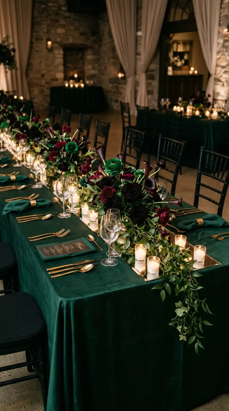 Emerald Green Black Palette