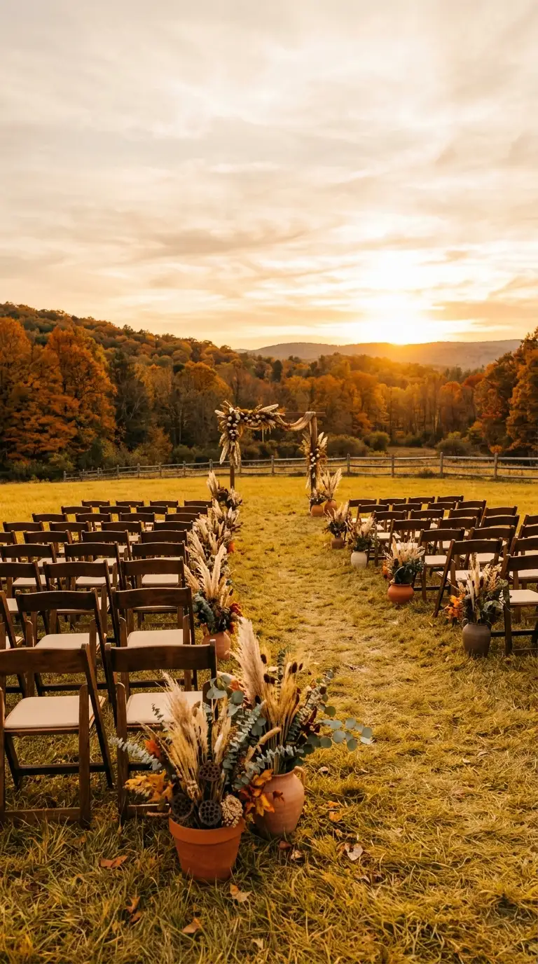 Golden Hour Meadow Ceremony