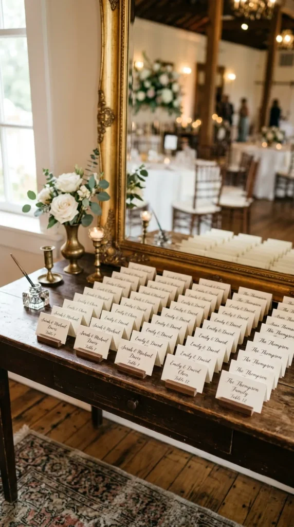 Handwritten Escort Card Display