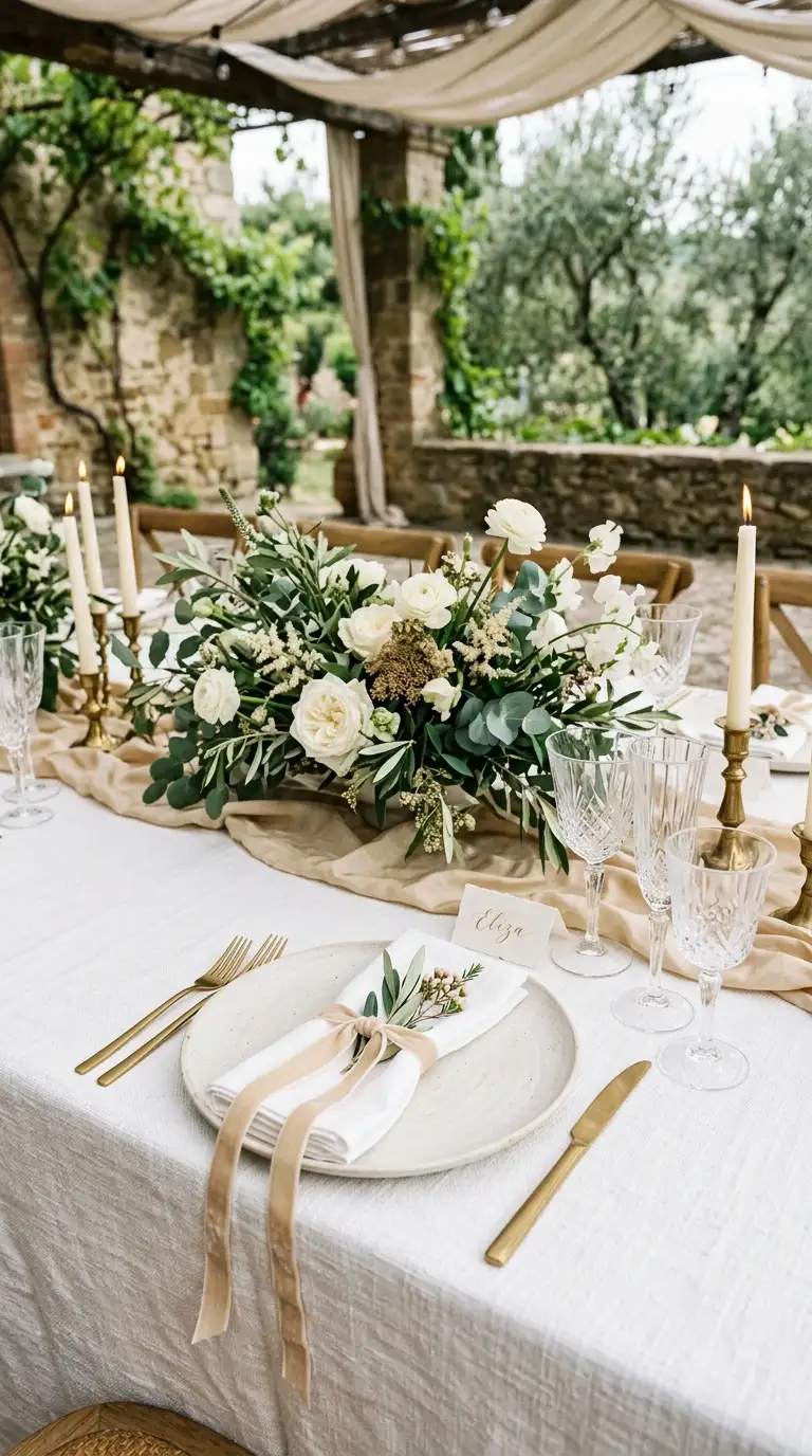 Layered Textural Wedding Tablescape