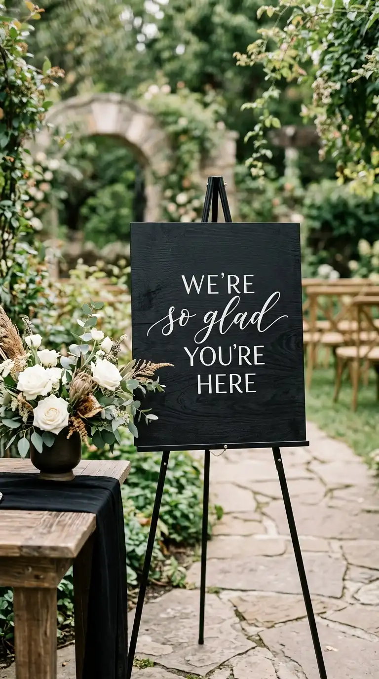 Matte Black Welcome Signage