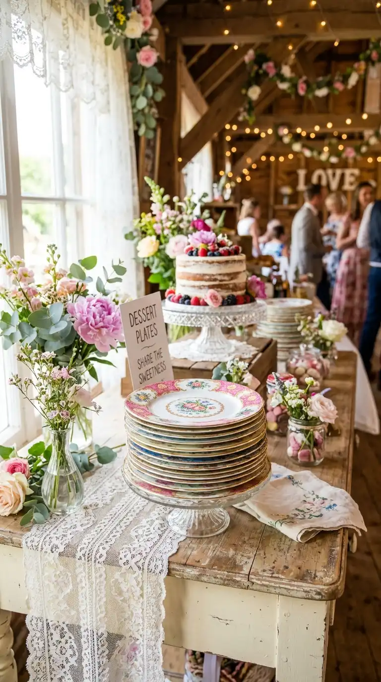 Mismatched Vintage Dessert Plates