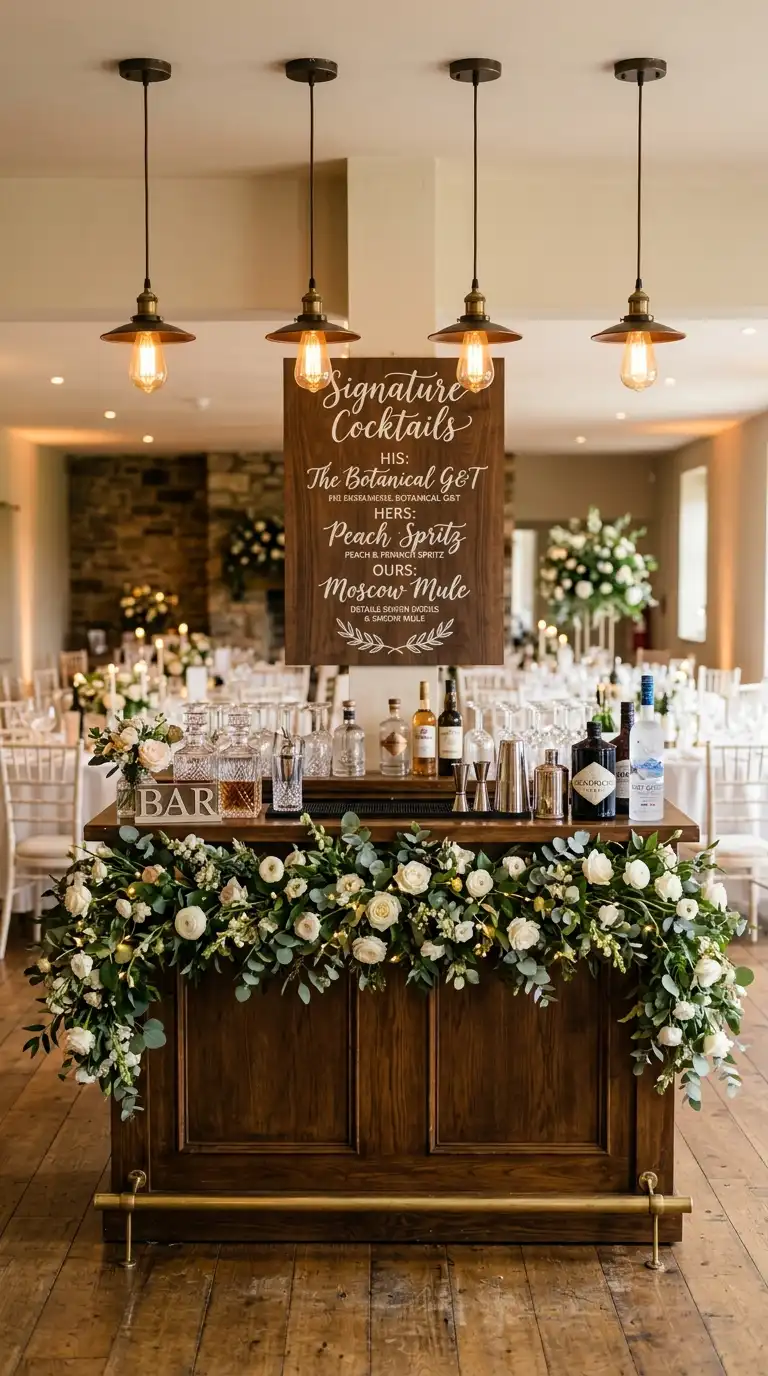 Modern Reception Bar Styling