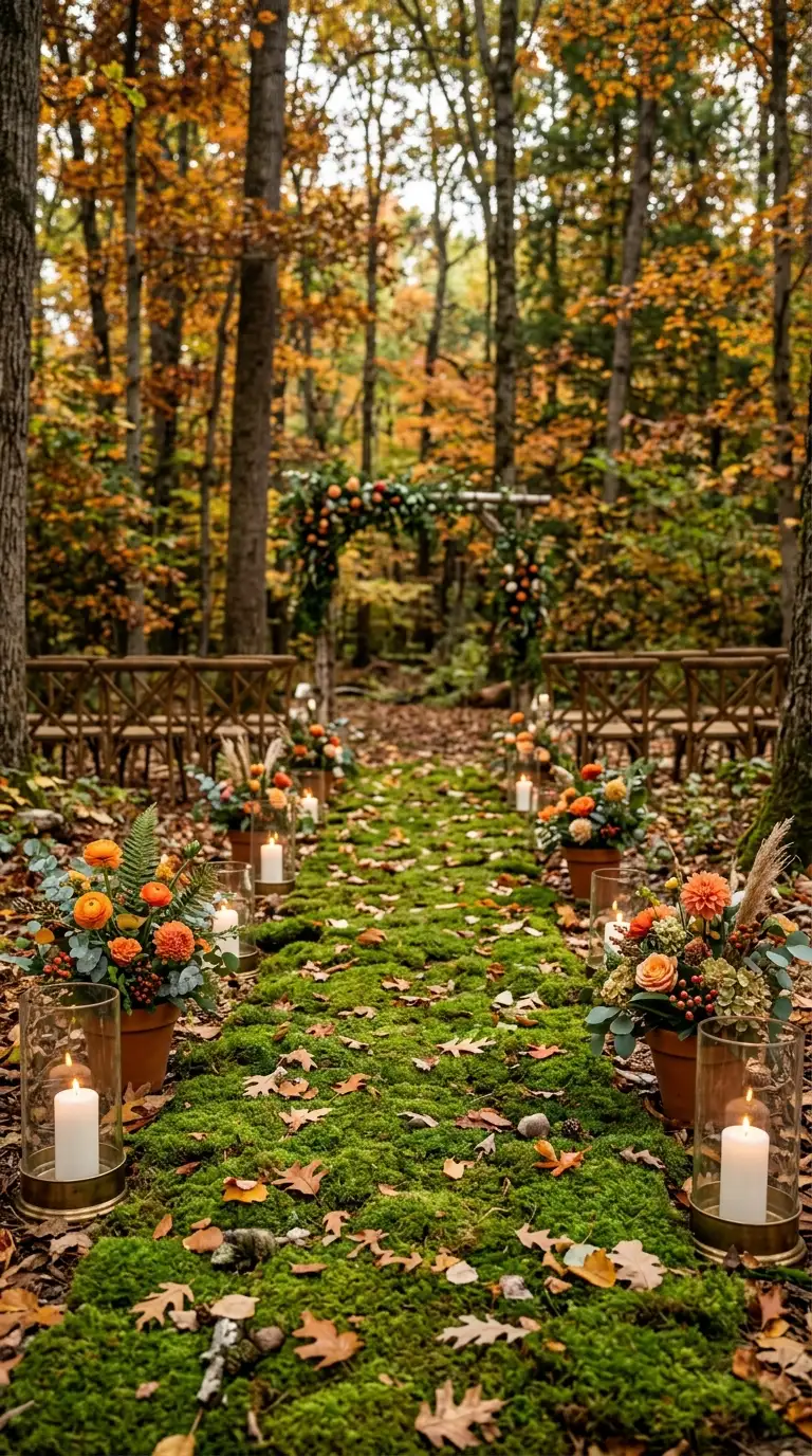 Mossy Woodland Aisle Runner