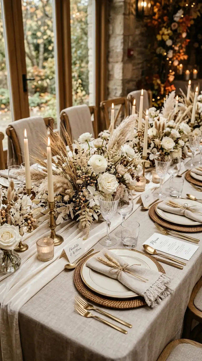 Neutral Maximalist Autumn Table Design