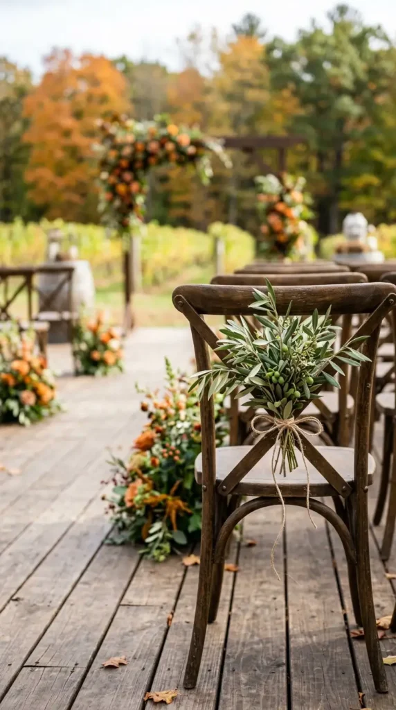 olive branch chair decorations