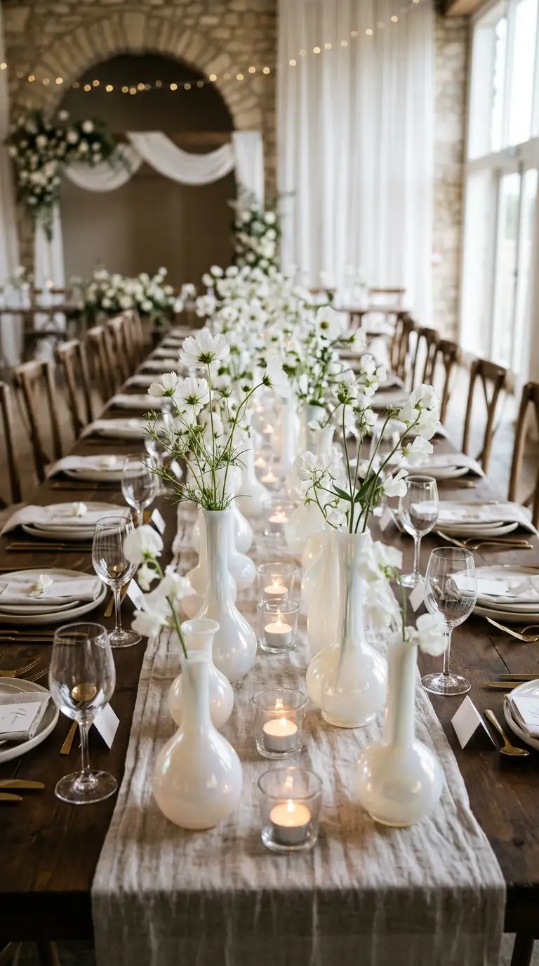 Opal Glass Wedding Centerpieces