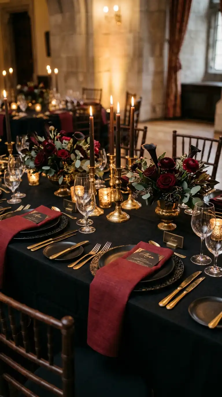 Oxblood And Black Tables