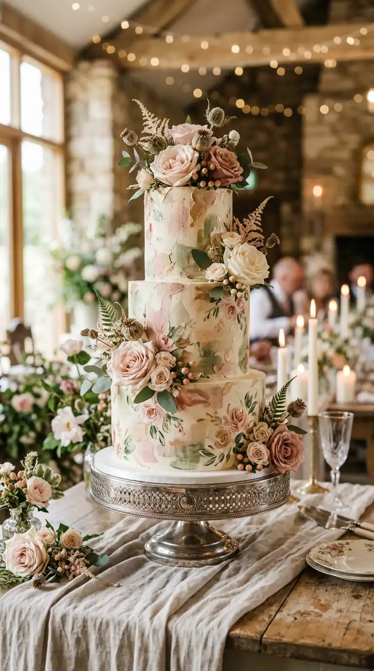 Pastel Buttercream Wedding Cake