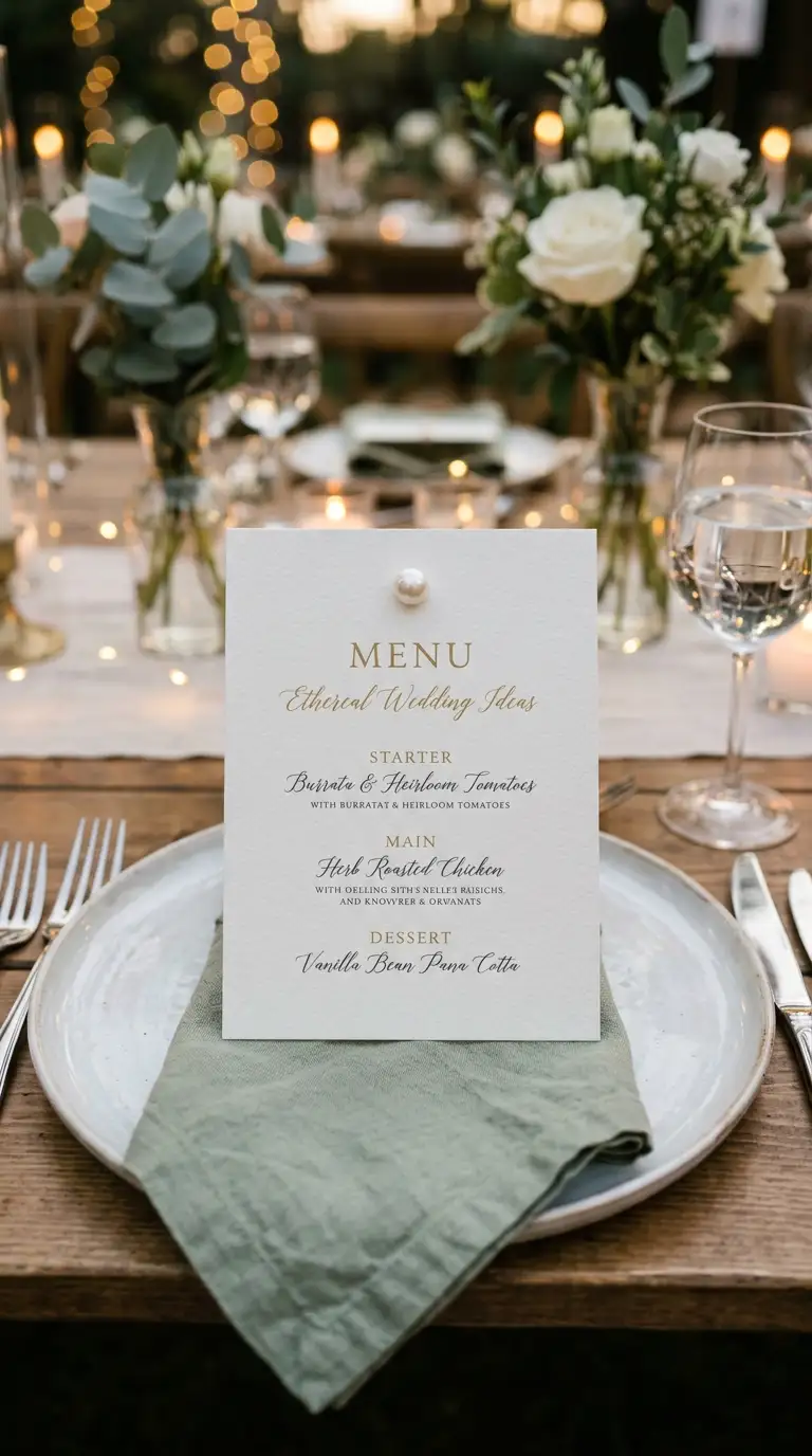Pearl Embellished Wedding Stationery