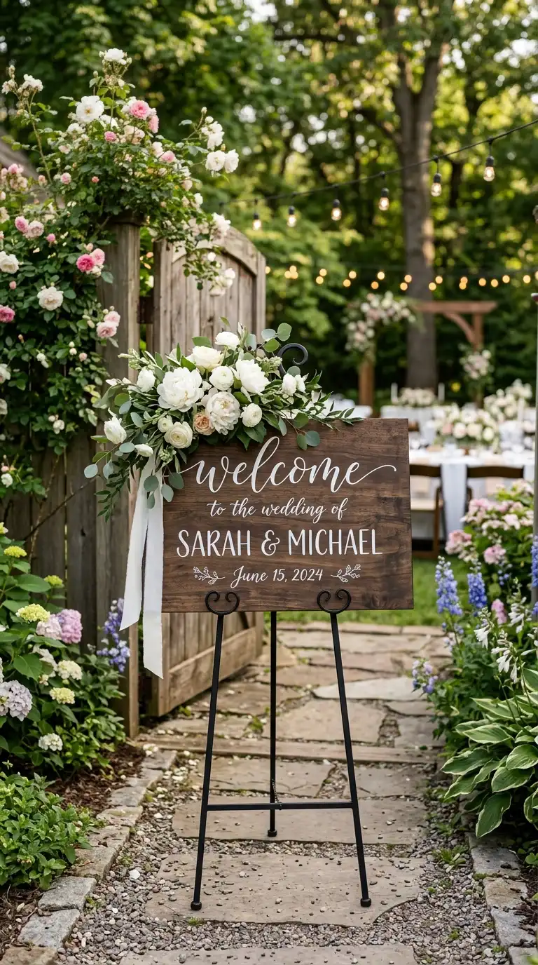 Personalized Backyard Welcome Sign