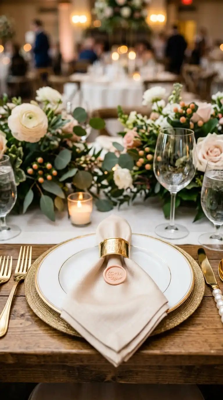 Personalized Linen Napkin Details