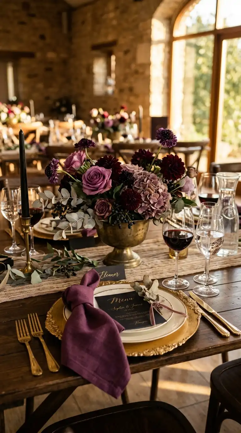 Plum And Antique Gold