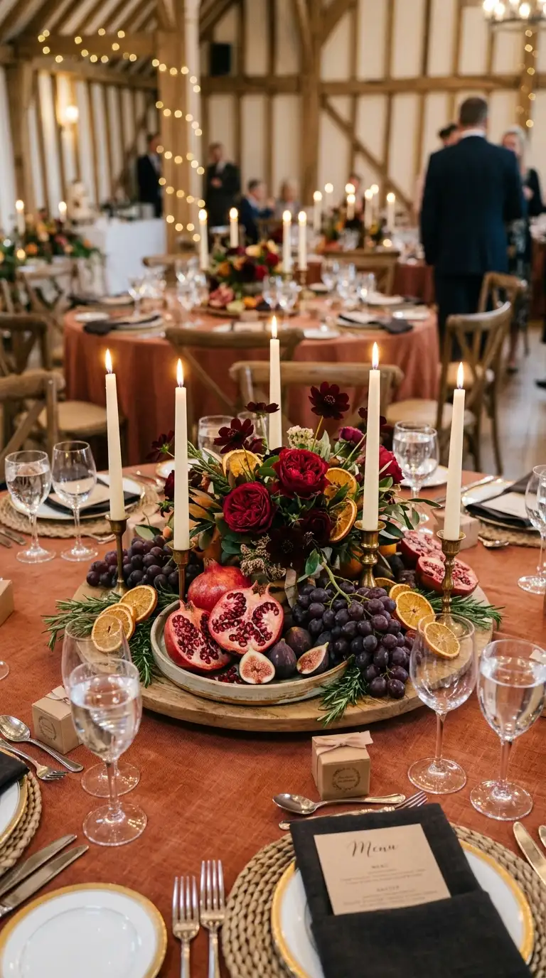 Pomegranate And Fig Centerpiece