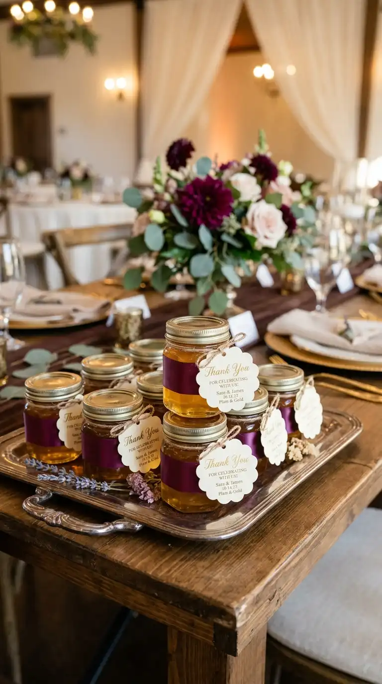 Romantic Plum Wedding Favors