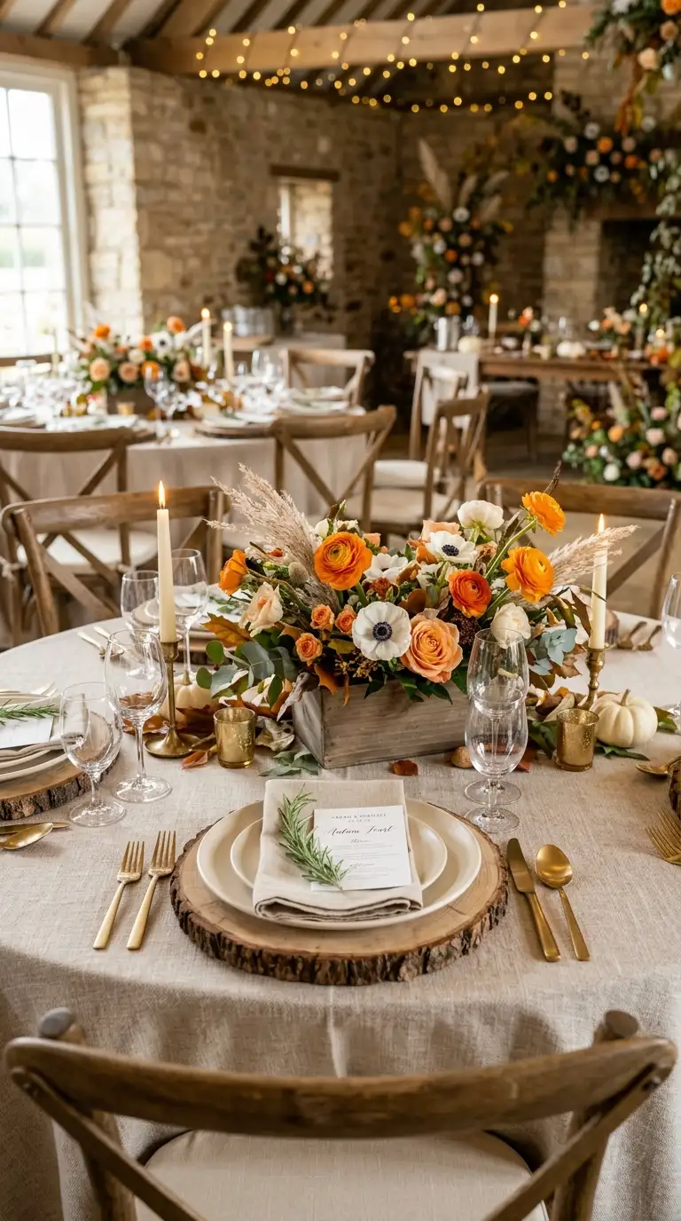 Rustic Wood Charger Table Setting