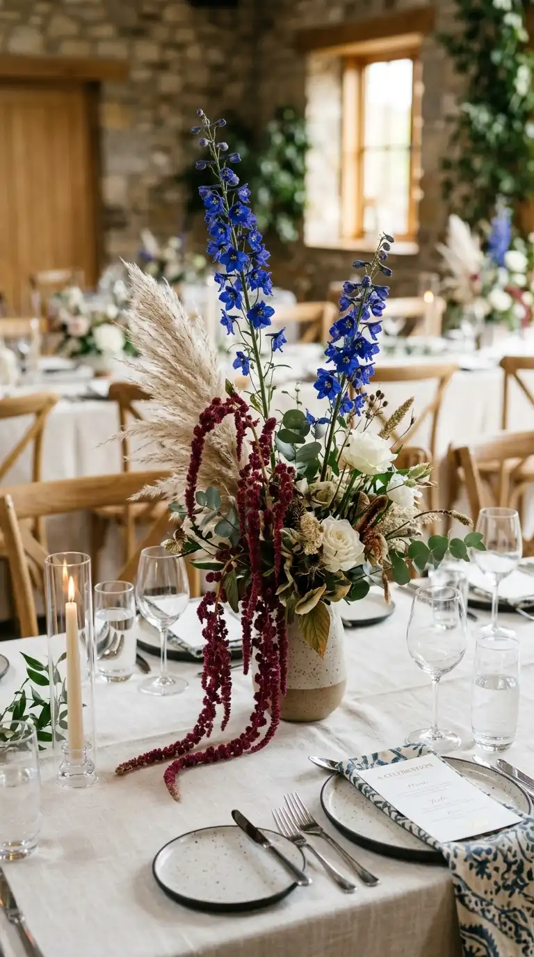 Sculptural Floral Table Arrangements