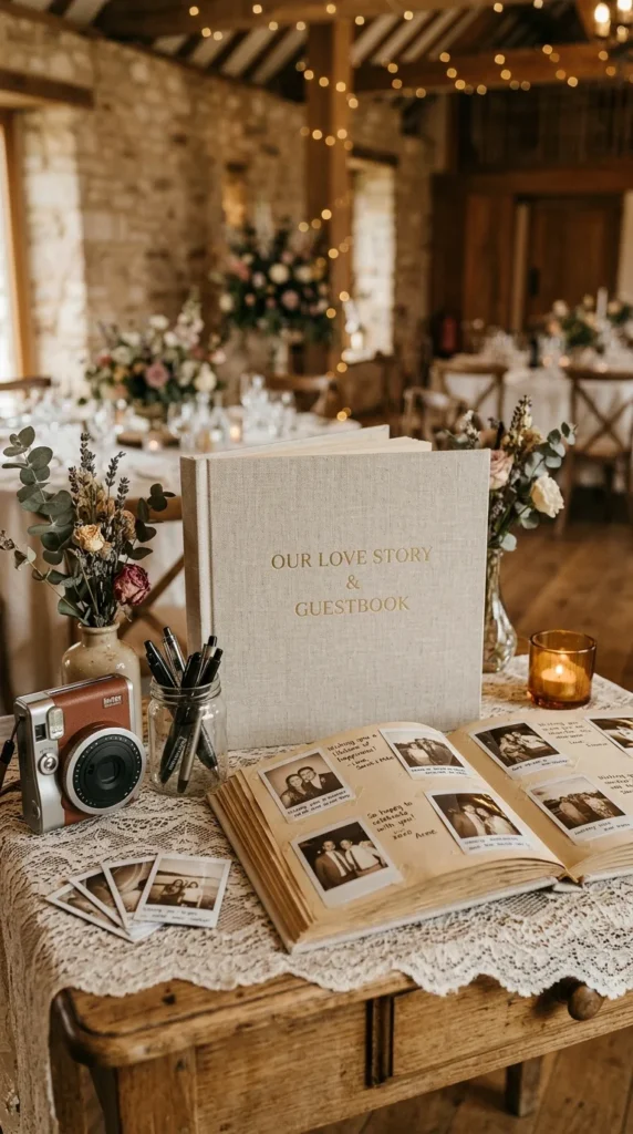 Sepia Wedding Photo Guestbook