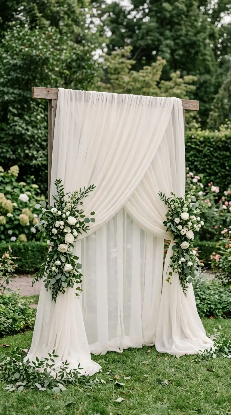 Sheer Fabric Lounge Backdrop