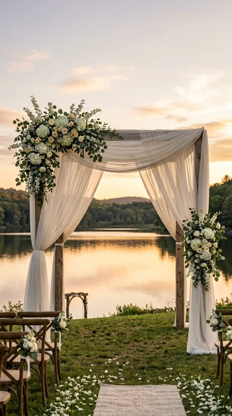 Soft Draped Ceremony Canopy