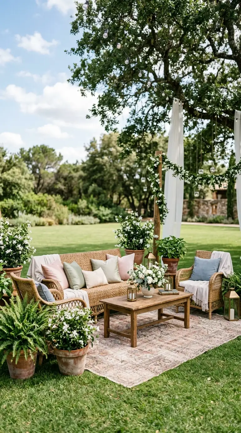 Soft Garden Wedding Lounge