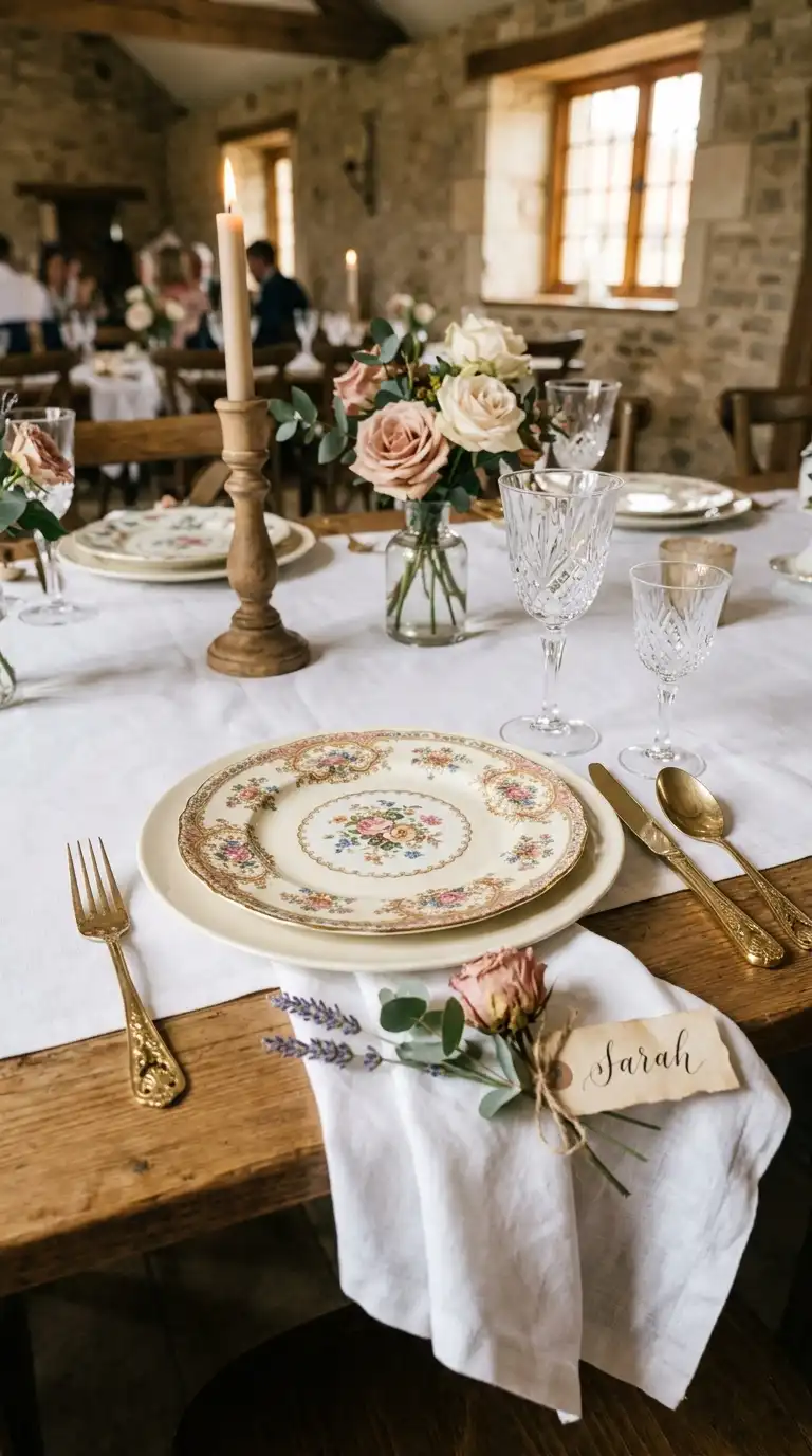 Vintage China Reception Tables