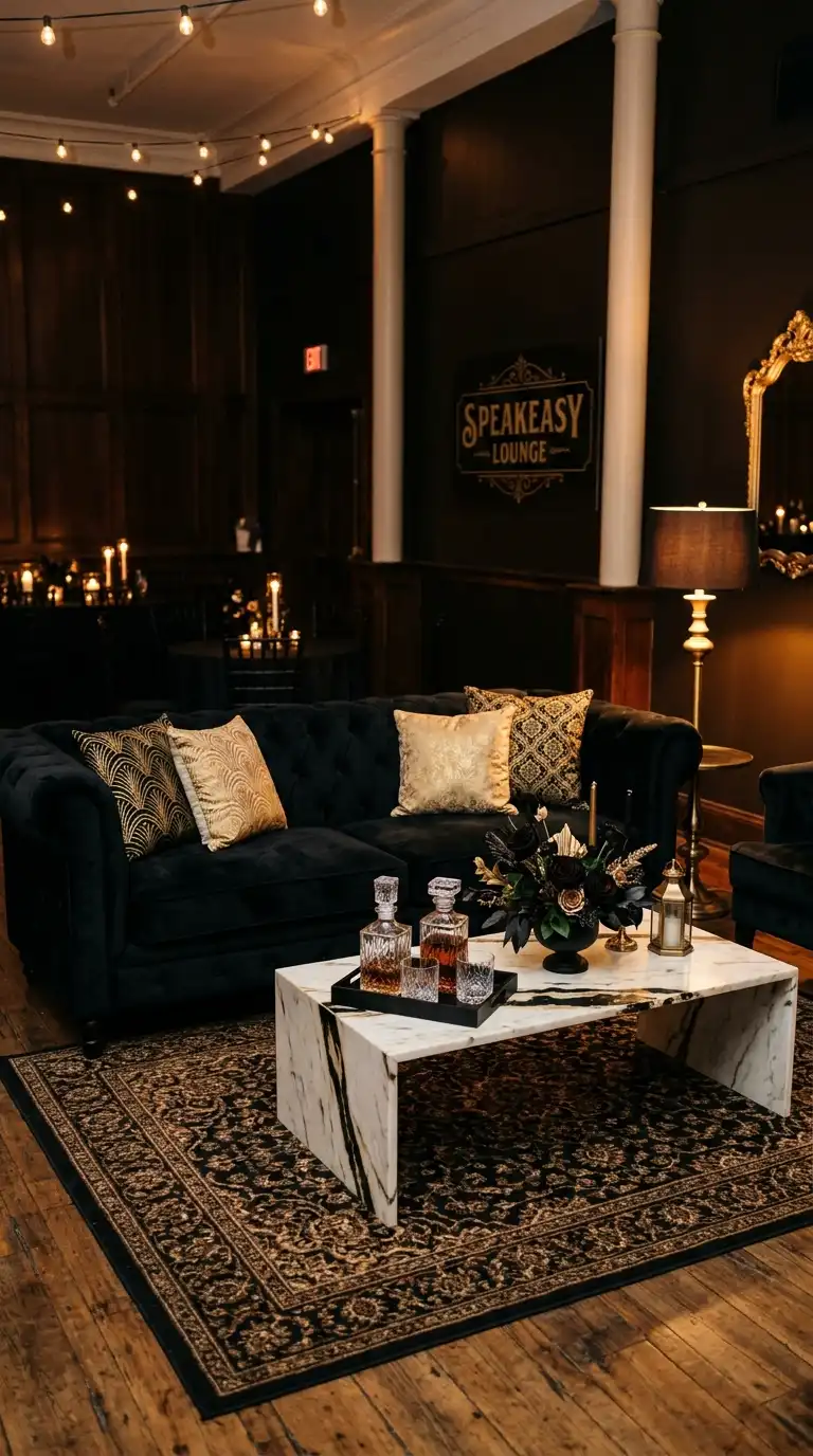 Vintage Gold Black Lounge