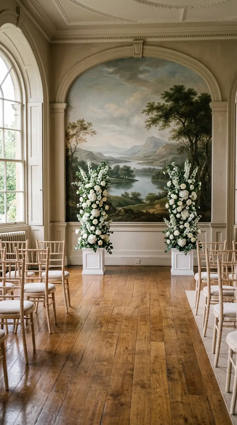 Vintage Inspired Scenic Wedding Wall