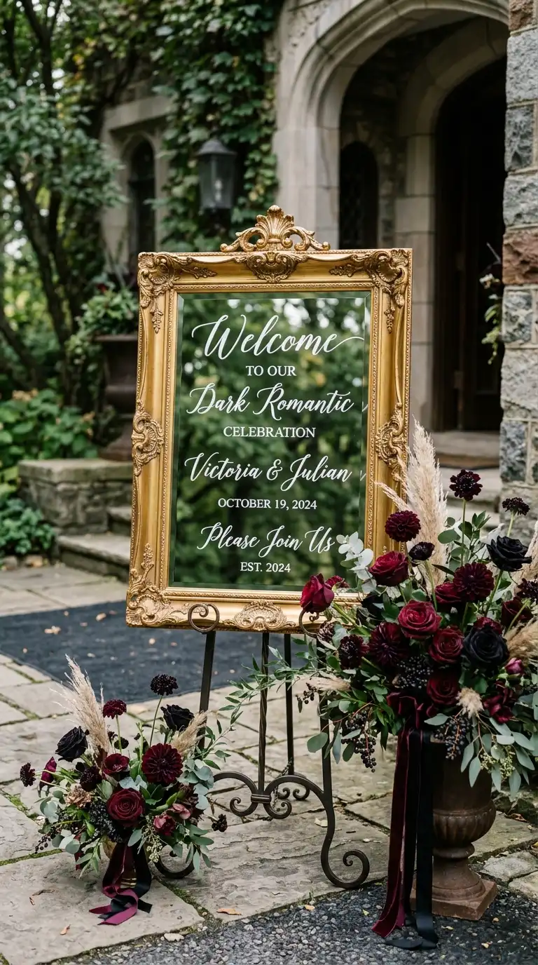 Vintage Mirror Welcome Display
