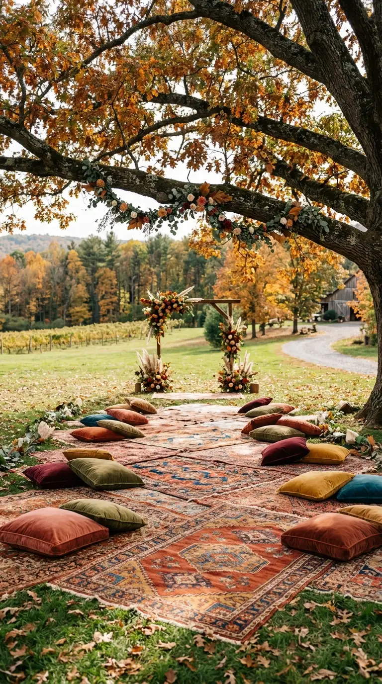 Vintage Rug Ceremony Seating