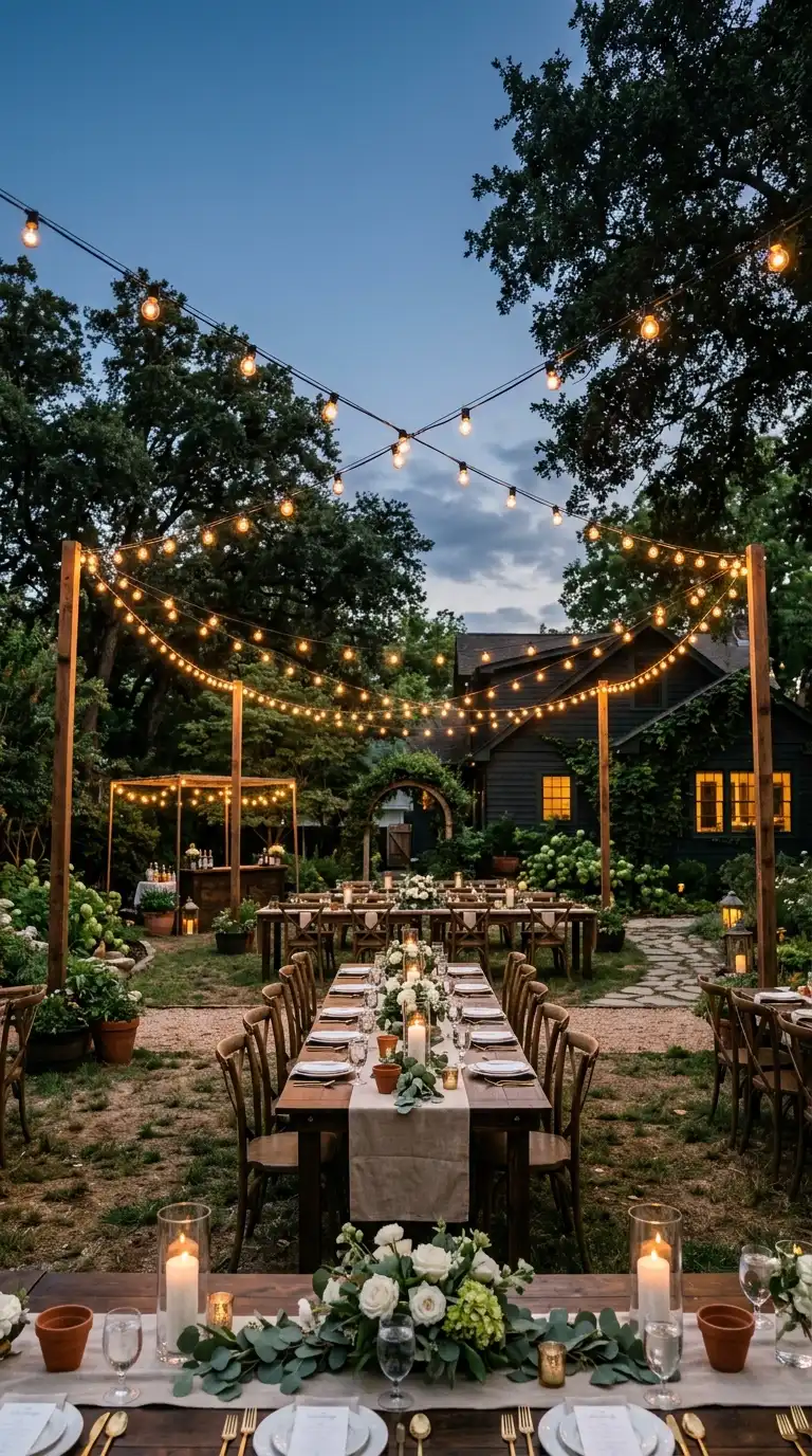 Warm Bistro Lights Overhead