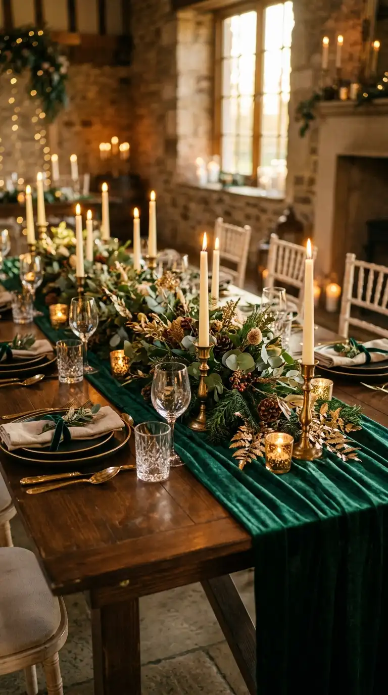 Affordable Velvet Wedding Table Runners