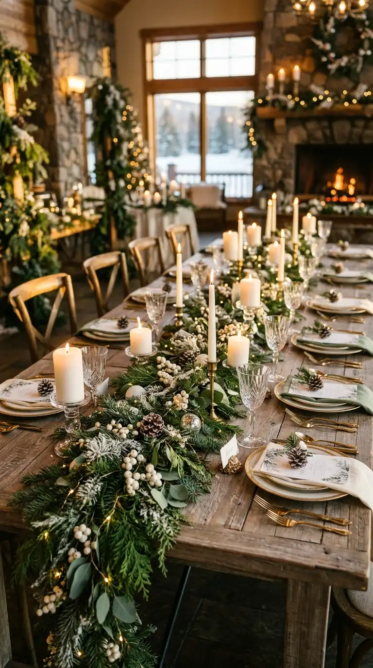 Evergreen Wedding Garland Table Runners