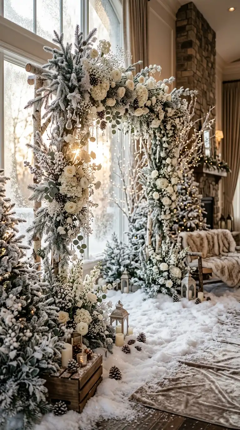 Faux Snow Wedding Photo Backdrops