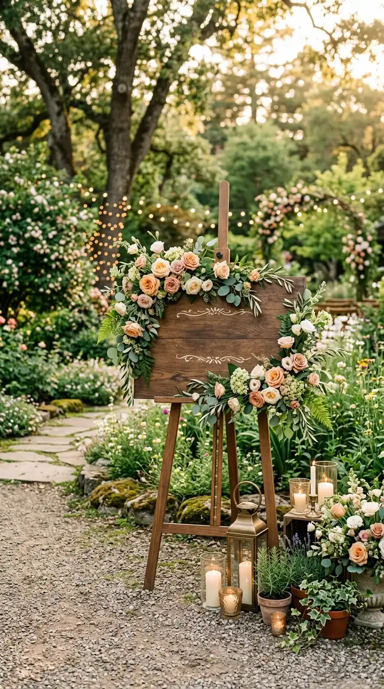 Garden Inspired Welcome Sign