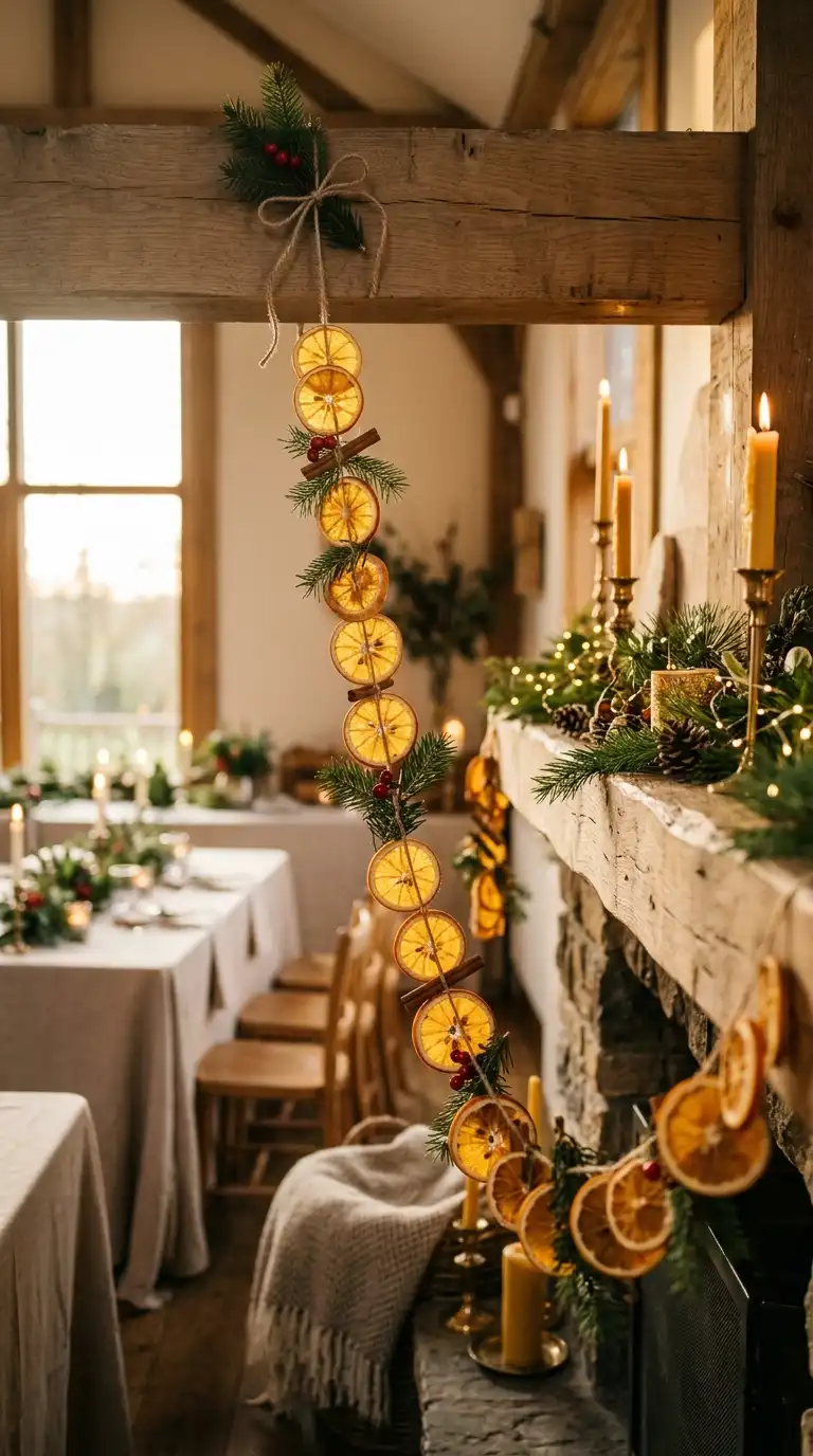 Homemade Dried Orange Garland Decor