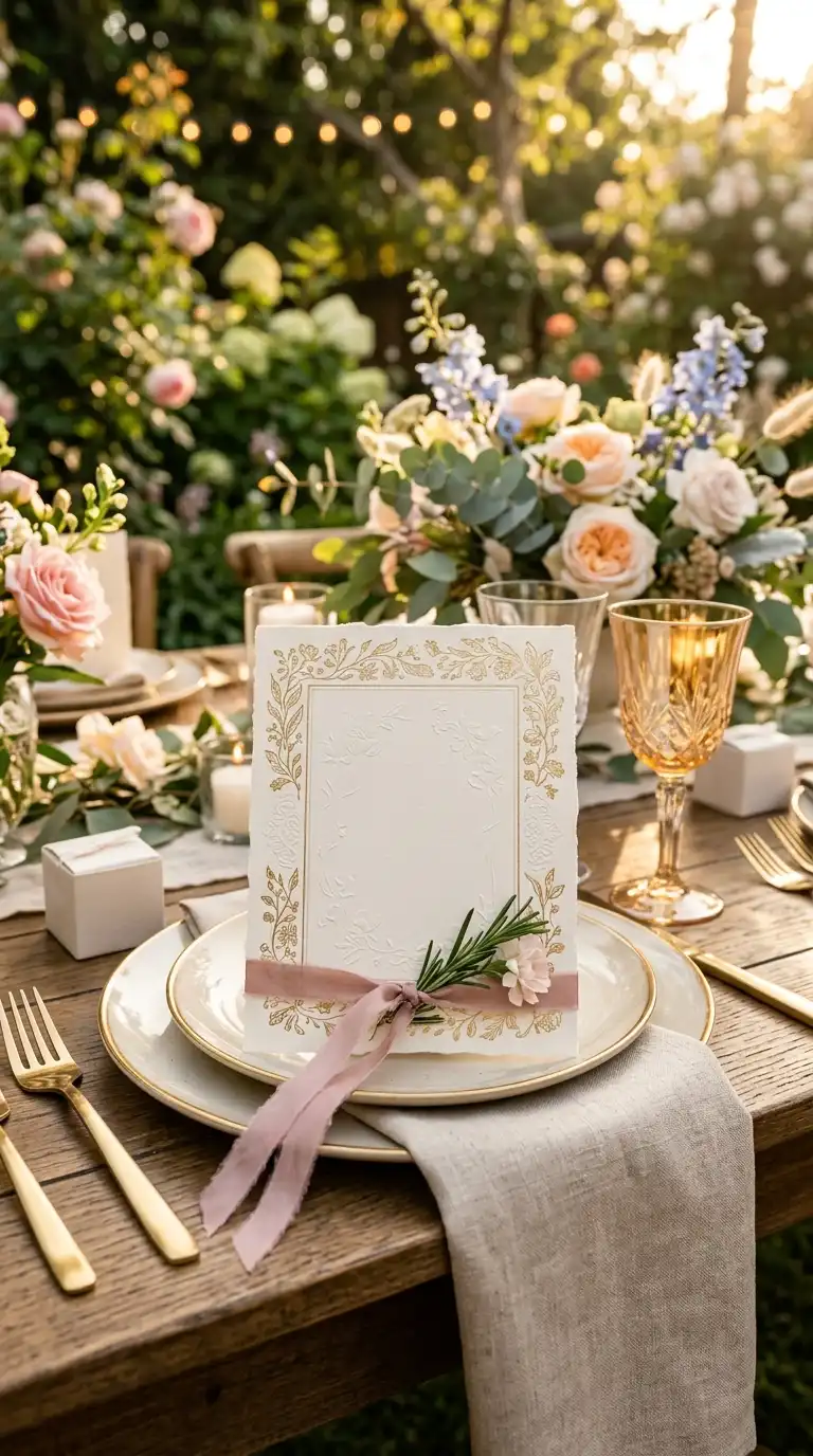 Personalized Garden Menu Cards