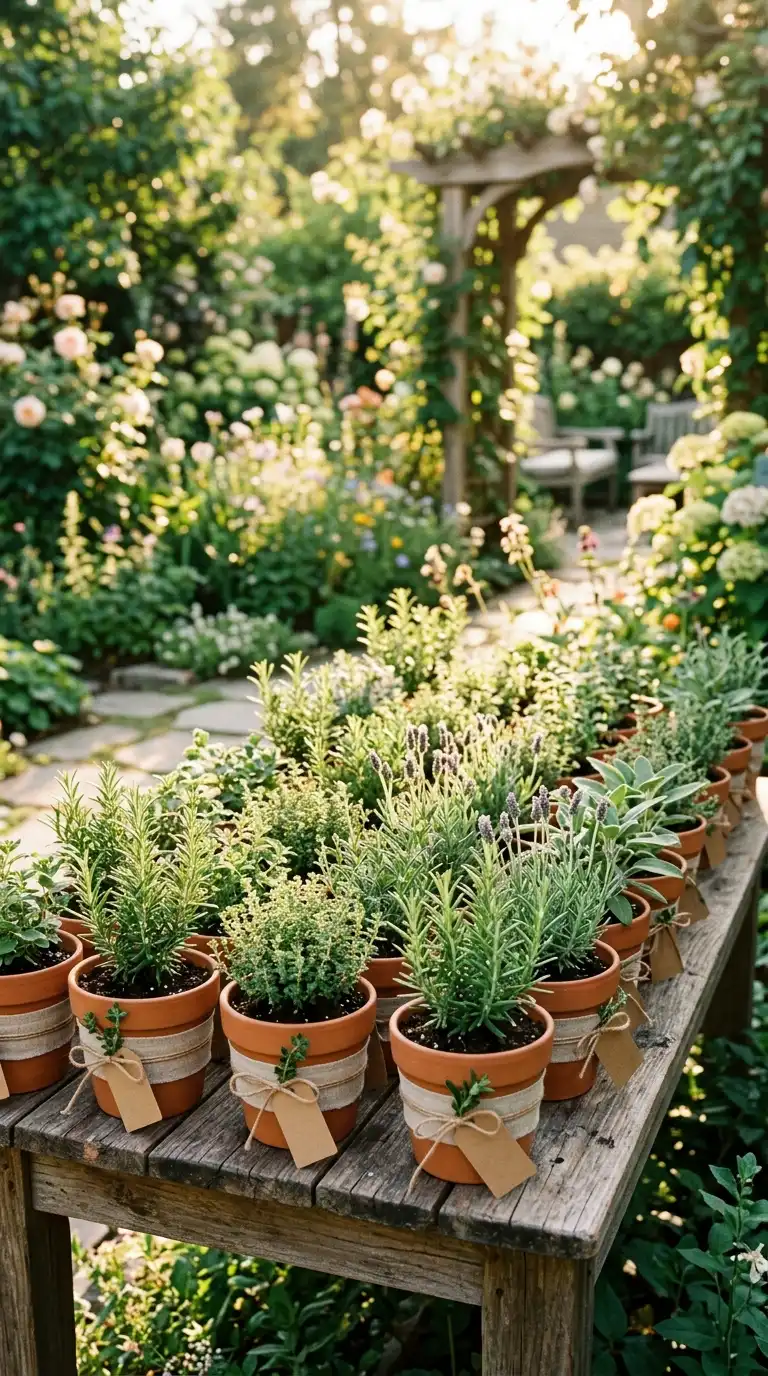 Potted Herb Wedding Favors