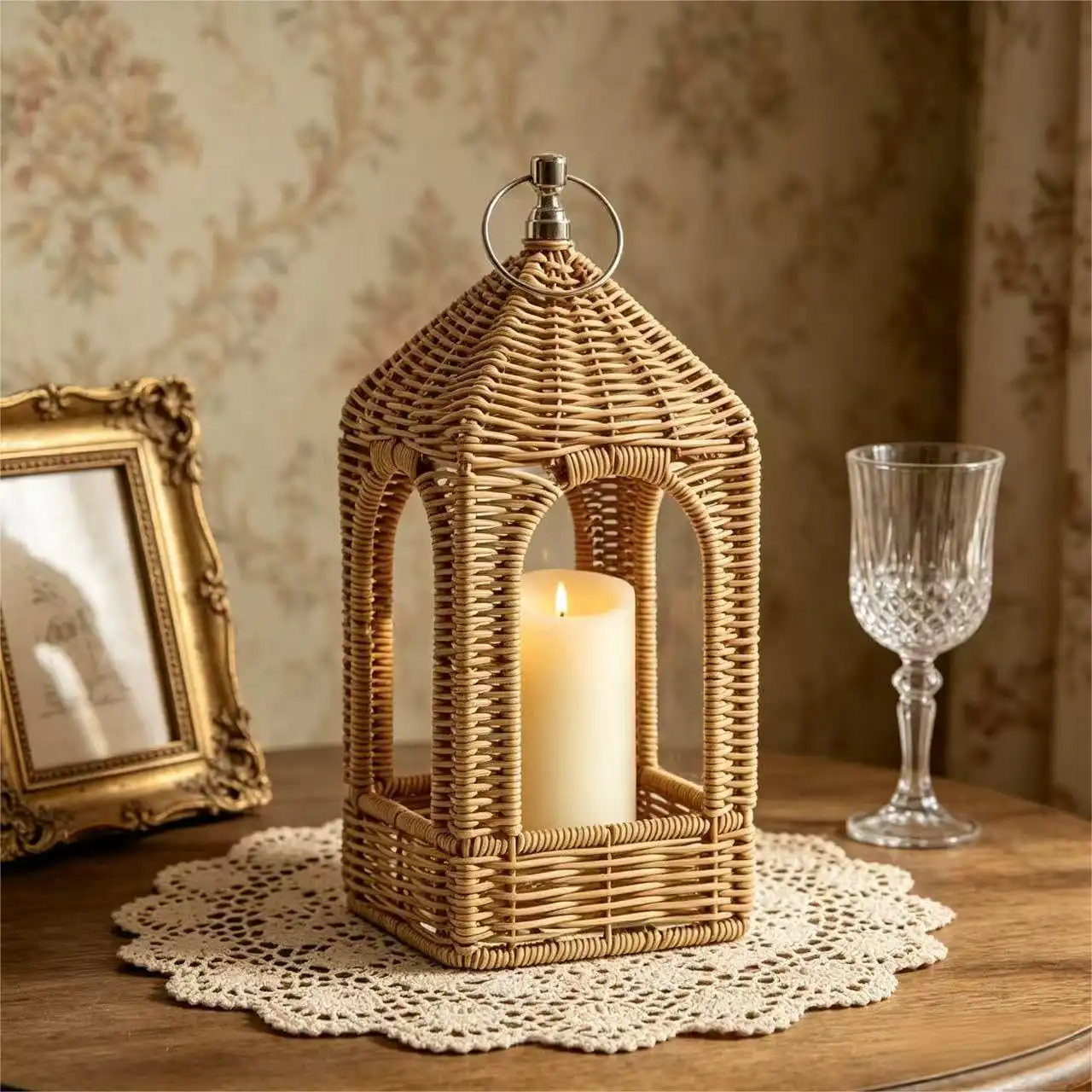 Rattan Lanterns For Cozy Receptions